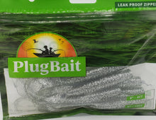 Load image into Gallery viewer, PlugBait 8&quot; -  6 Count Silver Strike Grub bag