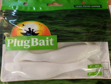 Load image into Gallery viewer, PlugBait 6&quot; - 4 Count Mojo Shad white