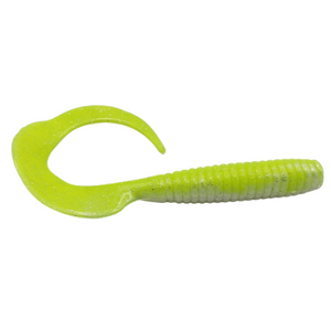 PlugBait 8" - 6 Count Chartreuse/White Silver Flake bag