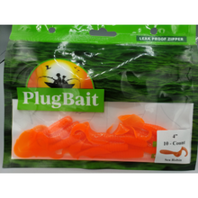 Load image into Gallery viewer, PlugBait 4&quot; - 10 Count Sea Robin Orange Bag
