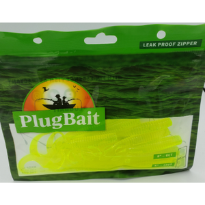 PlugBait 6" -  Translucent Chartreuse 6 Count bag