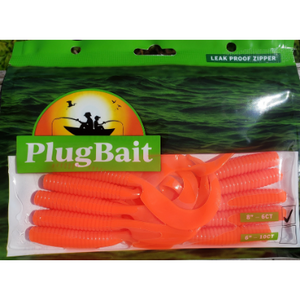 PlugBait 6" - 10 count Grubs bags Sea Robin